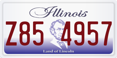 IL license plate Z854957