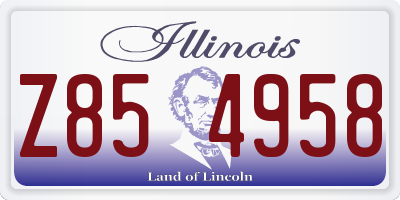 IL license plate Z854958