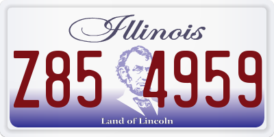 IL license plate Z854959