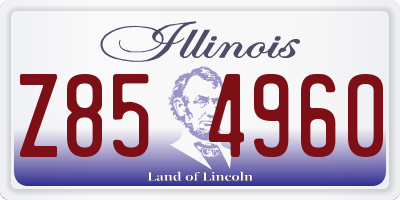 IL license plate Z854960