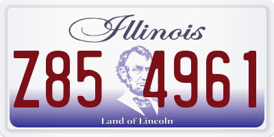 IL license plate Z854961