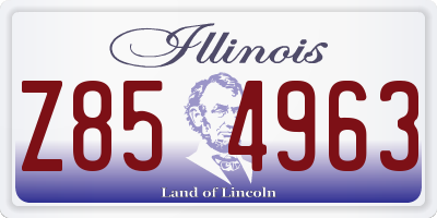 IL license plate Z854963