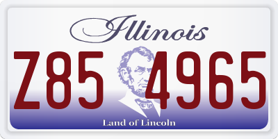 IL license plate Z854965