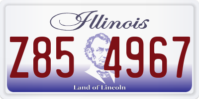 IL license plate Z854967