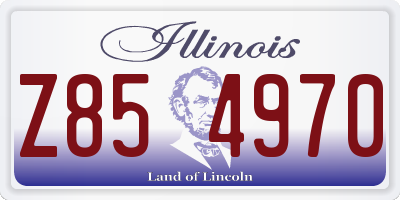 IL license plate Z854970
