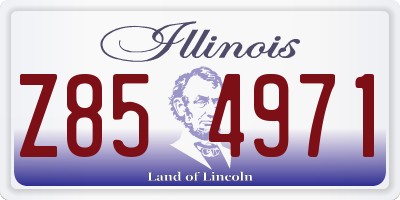 IL license plate Z854971