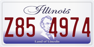 IL license plate Z854974