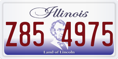 IL license plate Z854975