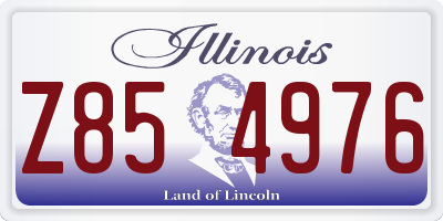 IL license plate Z854976