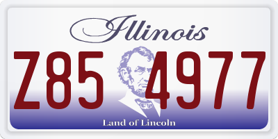 IL license plate Z854977