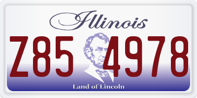 IL license plate Z854978