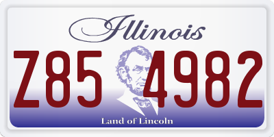 IL license plate Z854982