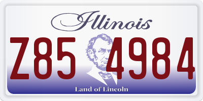 IL license plate Z854984