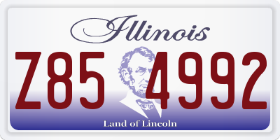 IL license plate Z854992