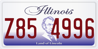 IL license plate Z854996