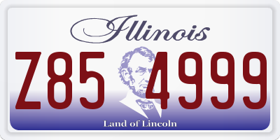 IL license plate Z854999