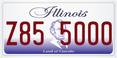 IL license plate Z855000