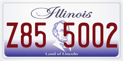 IL license plate Z855002