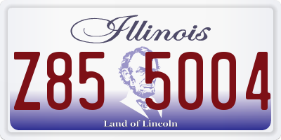 IL license plate Z855004