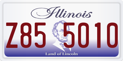 IL license plate Z855010