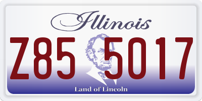 IL license plate Z855017