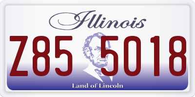 IL license plate Z855018