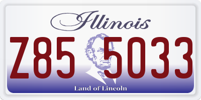 IL license plate Z855033