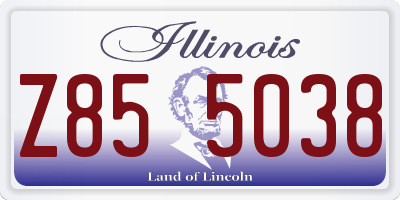 IL license plate Z855038