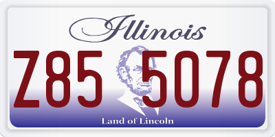 IL license plate Z855078