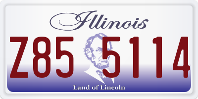 IL license plate Z855114