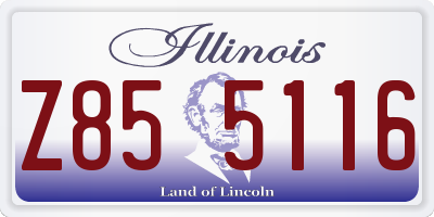 IL license plate Z855116