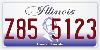 IL license plate Z855123
