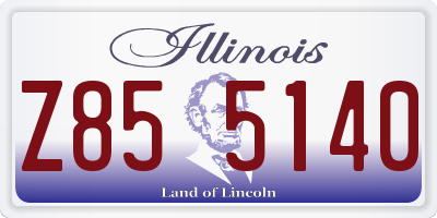 IL license plate Z855140