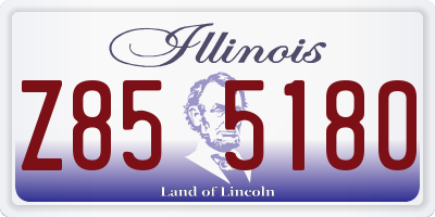 IL license plate Z855180