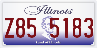 IL license plate Z855183