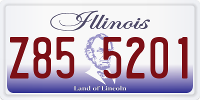 IL license plate Z855201