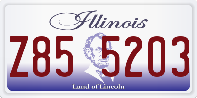 IL license plate Z855203