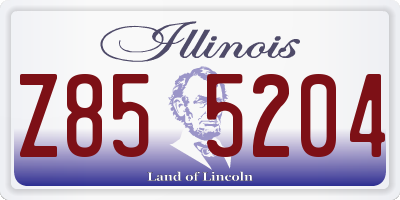 IL license plate Z855204