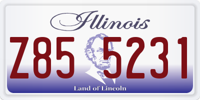 IL license plate Z855231