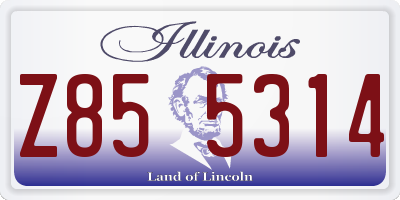 IL license plate Z855314