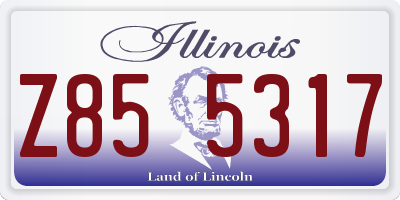 IL license plate Z855317