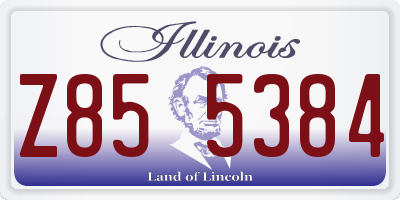 IL license plate Z855384