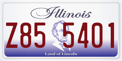 IL license plate Z855401