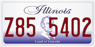 IL license plate Z855402