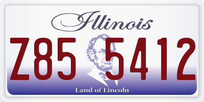 IL license plate Z855412