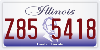 IL license plate Z855418