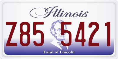 IL license plate Z855421