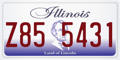 IL license plate Z855431
