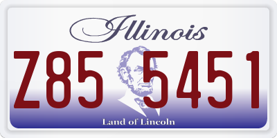 IL license plate Z855451