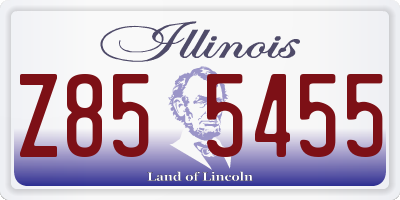 IL license plate Z855455